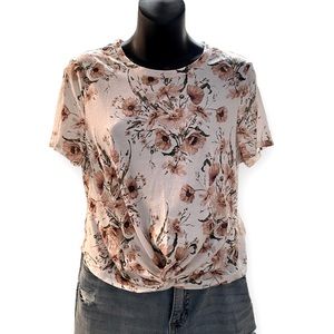 H&M Floral & Cream Crop Top | Lightweight 100% Cotton | NWT